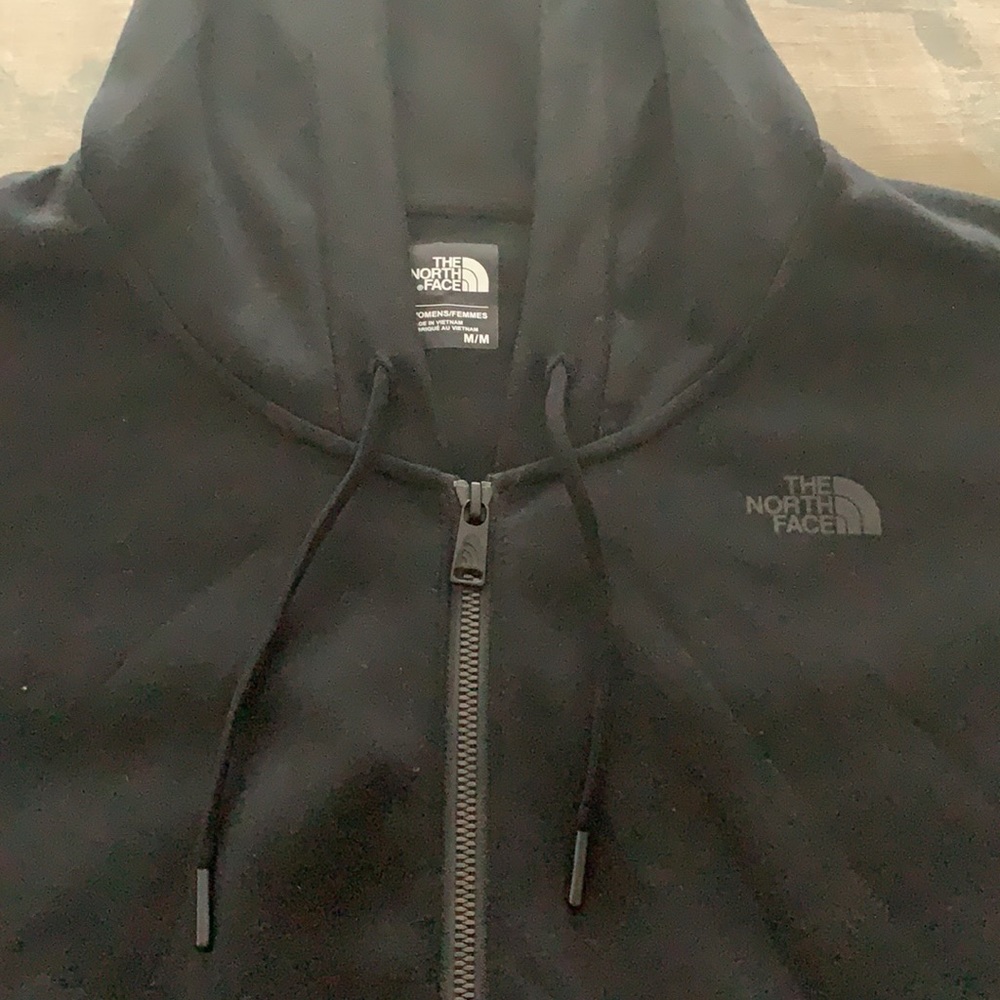 North face hooded sleeveless zip up- SZ M - Picture 2 of 4